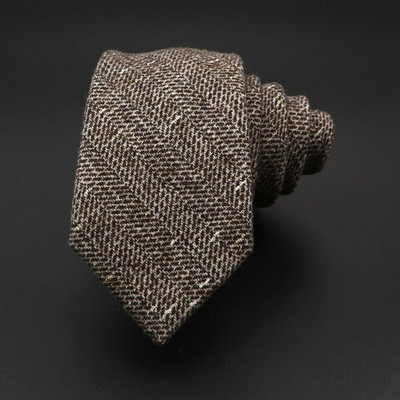 Augstas kvalitātes klasiskas svītrainas 100% vilnas kaklasaites, roku darbs