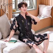Robe din satin pentru bărbați Robe și femei Iubitorii de halate de nuntă Lenjerie de dormit pentru luna de miere Halat de baie Kimono de mătase Pijamale Halat de baie Rochie de noapte