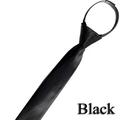 HUISHI iepriekš piesiets rāvējslēdzējs kaklasaites kaklasaite vīriešiem šauras kaklasaites ar rāvējslēdzēju Sarkans melns zils vienkrāsains plāns šaurs izklaides ballīte