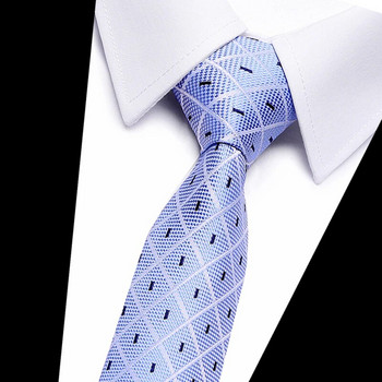 Μόδα Γραβάτα για Άντρες Μπλε ριγέ γραβάτα Άνδρας Gravatas Floral αξεσουάρ γάμου Fit Group Workplace