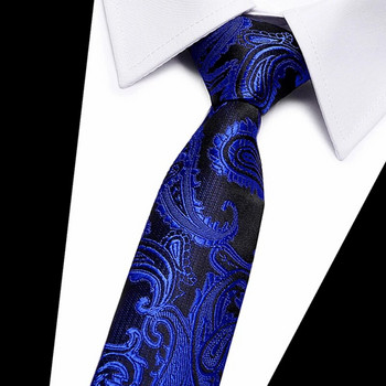 Модна вратовръзка за мъже Синя раирана вратовръзка Мъж Gravatas Флорални сватбени аксесоари Подходящи за групово работно място