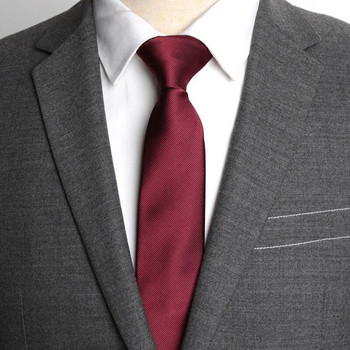 Ανδρική επαγγελματική ζακάρ λεπτή γραβάτα, βρετανική κλασική μονόχρωμη γραβάτα, casual αξεσουάρ γάμου