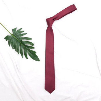 Ανδρική επαγγελματική ζακάρ λεπτή γραβάτα, βρετανική κλασική μονόχρωμη γραβάτα, casual αξεσουάρ γάμου