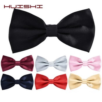 HUISHI Blue Pink Gentleman Man Bowtie Регулируем смокинг Нова папийонка Вратовръзка Модна папийонка Бизнес сватбена мъжка риза