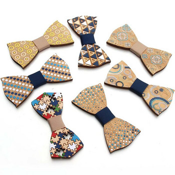 Χειροποίητο ξύλινο παπιγιόν με χαραγμένο φυσικό ξύλο γραβάτες παπιγιόν για άντρες Ρυθμιζόμενο λουράκι στο λαιμό πουκάμισο ανδρικά δώρα