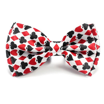 Папийонки за мъже Модни карти за игра/покер Червена черна рокля от смокинг Папийонка Парти Официален подарък Сватбени ризи, вратовръзка Drop Shipping