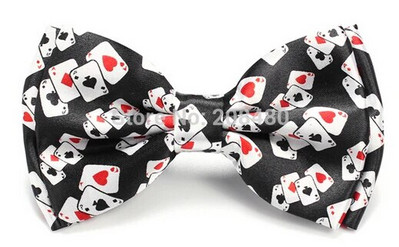 Taurītes vīriešiem Modes spēļu kārts/pokers sarkana, melna smokinga kleita taurīte ballīte, svinīga dāvana kāzu krekli Cravat Drop Shipping