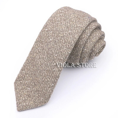 Klasisks tops 50% vilnas mīksta kaklasaite 7 cm brūna pelēka vīriešu svītraina rūtaina kašmira kaklasaite kāzu smokings uzvalks ballītei Cravat dāvanu aksesuārs