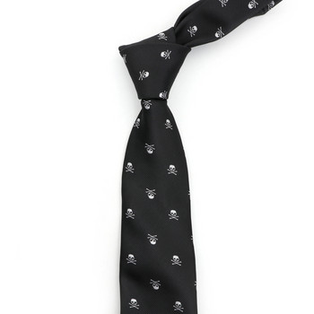 Вратовръзки с череп за мъже Нови ежедневни тънки класически полиестерни вратовръзки Модна мъжка вратовръзка за сватба Хелоуин парти Мъжка вратовръзка Яке
