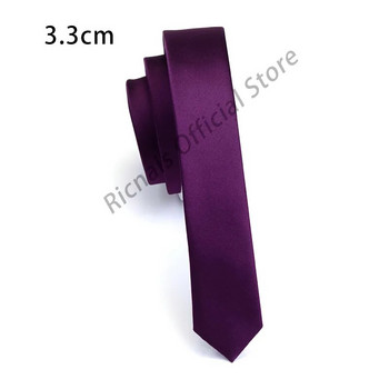 Ricnais Fashion 3,3 см тънка копринена вратовръзка Червена зелена плътна тесна вратовръзка за мъже Парти Сватба Ежедневни вратовръзки Аксесоари Подаръци