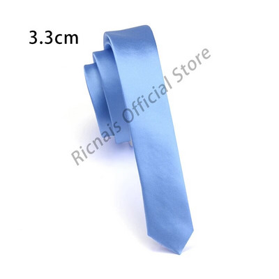 Ricnais Fashion 3,3 cm tieva zīda kaklasaite sarkana zaļa cieta šaura kaklasaite vīriešiem ballītei kāzu ikdienas kaklasaites aksesuāri dāvanas