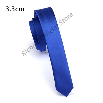 Ricnais Fashion 3,3 cm tieva zīda kaklasaite sarkana zaļa cieta šaura kaklasaite vīriešiem ballītei kāzu ikdienas kaklasaites aksesuāri dāvanas