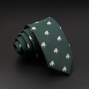 Нов дизайн животински вратовръзка за мъже Полиестерна тъкана вратовръзка Калинка Куче Динозавър Акула Жакард Модни партита Сватбени вратовръзки Gravata