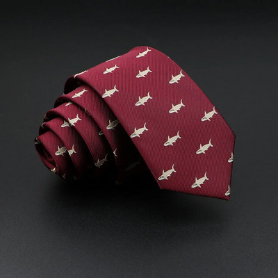 Jauna dizaina dzīvnieku kaklasaite vīriešiem Poliestera austa kaklasaite mārīte suns dinozaurs haizivs žakarda modes ballīte kāzu gravata kaklasaite