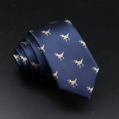 Jauna dizaina dzīvnieku kaklasaite vīriešiem Poliestera austa kaklasaite mārīte suns dinozaurs haizivs žakarda modes ballīte kāzu gravata kaklasaite
