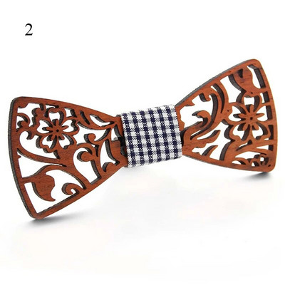 Modes koka tauriņš vīriešiem Unisex dobi grebti retro koka kaklasaites regulējama siksniņa vintage tauriņš Gravata Corbatas