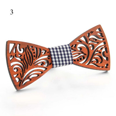 Modes koka tauriņš vīriešiem Unisex dobi grebti retro koka kaklasaites regulējama siksniņa vintage tauriņš Gravata Corbatas