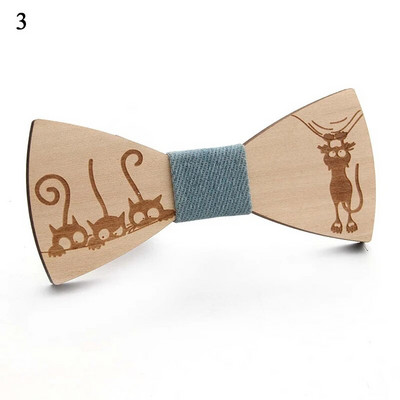 Modes koka tauriņš vīriešiem Unisex dobi grebti retro koka kaklasaites regulējama siksniņa vintage tauriņš Gravata Corbatas