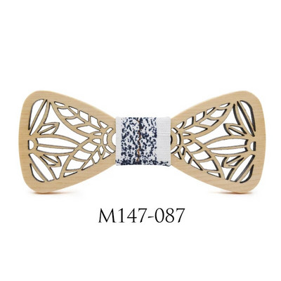 Jaunums Dobas Koka Taurītes Vīriešu Kāzu Uzvalki Koka Tauriņš Tauriņa formas lapas Bowknots Gravatas Slim Cravat