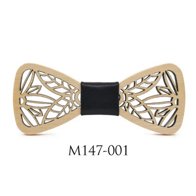 Jaunums Dobas Koka Taurītes Vīriešu Kāzu Uzvalki Koka Tauriņš Tauriņa formas lapas Bowknots Gravatas Slim Cravat