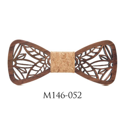 Jaunums Dobas Koka Taurītes Vīriešu Kāzu Uzvalki Koka Tauriņš Tauriņa formas lapas Bowknots Gravatas Slim Cravat