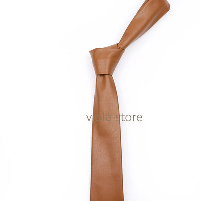 Klasisks bēšs zelts rozā zils vintage brūns zaļš masīvs PU ādas kaklasaite 5,5 cm šaura kāzu ballīte dāvana vīriešiem sievietēm Sievietēm Cravat aksesuārs