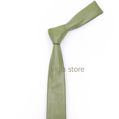 Klasisks bēšs zelts rozā zils vintage brūns zaļš masīvs PU ādas kaklasaite 5,5 cm šaura kāzu ballīte dāvana vīriešiem sievietēm Sievietēm Cravat aksesuārs