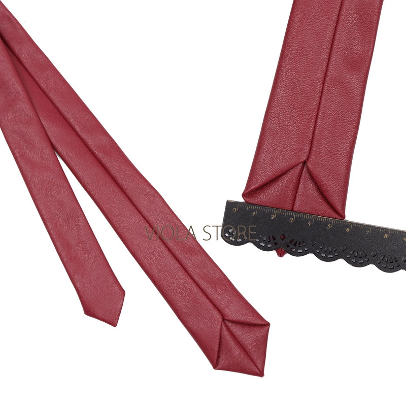 Klasisks bēšs zelts rozā zils vintage brūns zaļš masīvs PU ādas kaklasaite 5,5 cm šaura kāzu ballīte dāvana vīriešiem sievietēm Sievietēm Cravat aksesuārs