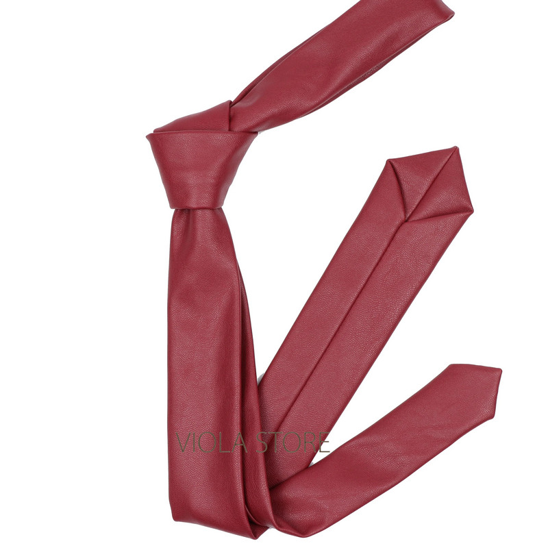 Klasisks bēšs zelts rozā zils vintage brūns zaļš masīvs PU ādas kaklasaite 5,5 cm šaura kāzu ballīte dāvana vīriešiem sievietēm Sievietēm Cravat aksesuārs