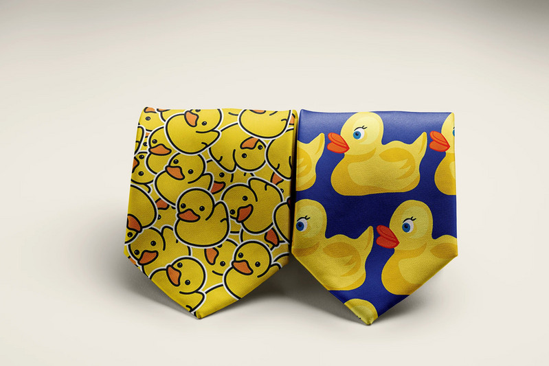 Jauna karikatūra dzeltenā pīles kaklasaite 8 cm plata poliestera krekls, kostīms, aksesuāri vīriešiem sieviešu kaklasaites šovs ballīte kāzu jautras kaklasaites Cosplay