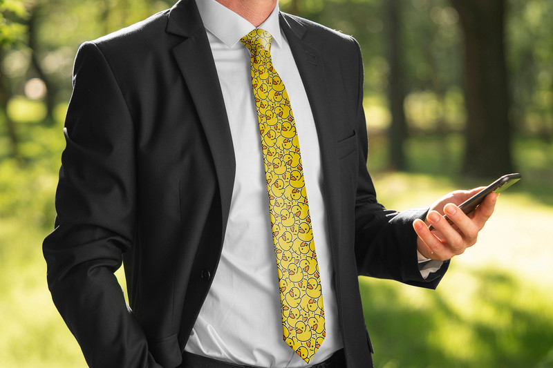 Jauna karikatūra dzeltenā pīles kaklasaite 8 cm plata poliestera krekls, kostīms, aksesuāri vīriešiem sieviešu kaklasaites šovs ballīte kāzu jautras kaklasaites Cosplay