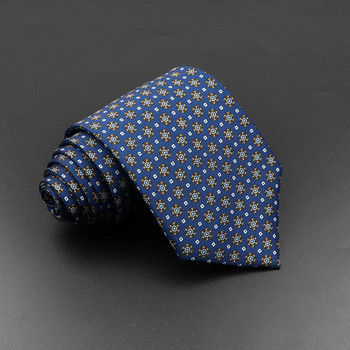 Мъжка модна копринена вратовръзка 7,5 см мека нестандартна вратовръзка Синьо-зелени оранжеви цветни вратовръзки за мъже Цветна папионка на точки Сватбен бизнес подарък