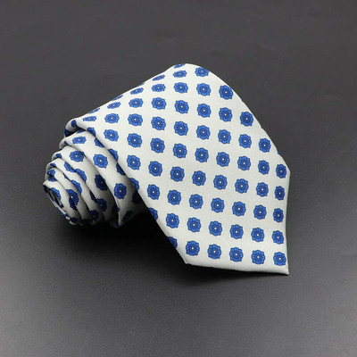 Pánska módna hodvábna kravata 7,5 cm mäkká novinka kravata modro-zelená oranžová farba kravaty pre mužov bodkovaný kvetinový motýlik svadobný obchodný darček