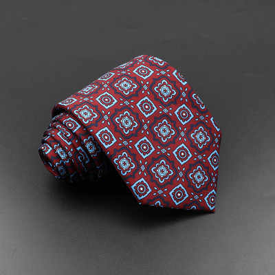 Pánska módna hodvábna kravata 7,5 cm mäkká novinka kravata modro-zelená oranžová farba kravaty pre mužov bodkovaný kvetinový motýlik svadobný obchodný darček