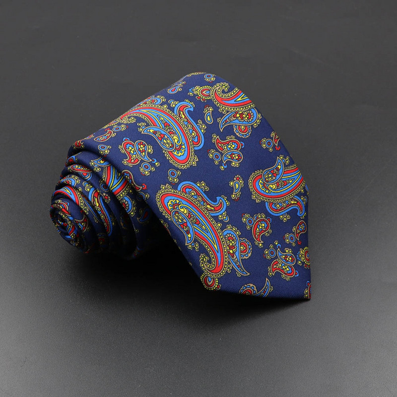 Pánska módna hodvábna kravata 7,5 cm mäkká novinka kravata modro-zelená oranžová farba kravaty pre mužov bodkovaný kvetinový motýlik svadobný obchodný darček