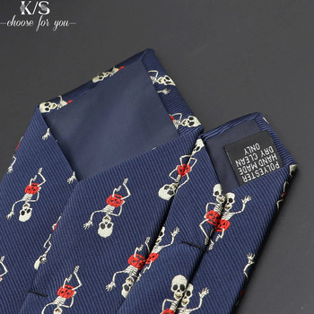 Νέες casual ανδρικές γραβάτες κρανίου Κλασικές λεπτές γραβάτες από πολυεστέρα 8 εκ. Μόδα ανδρική γραβάτα Δώρο για άντρες Επαγγελματική γραβάτα γαμπρού γάμου