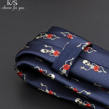 Νέες casual ανδρικές γραβάτες κρανίου Κλασικές λεπτές γραβάτες από πολυεστέρα 8 εκ. Μόδα ανδρική γραβάτα Δώρο για άντρες Επαγγελματική γραβάτα γαμπρού γάμου