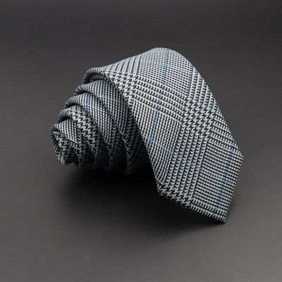 Oriģināla augstas kvalitātes svītraina kokvilnas kaklasaite šaura rūtainā masīvvilnas kaklasaite vīriešiem lietišķiem ballīšu uzvalkiem ballītēm, aksesuārs ar kravu