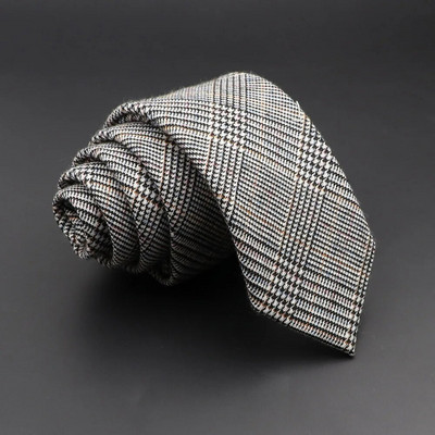 Oriģināla augstas kvalitātes svītraina kokvilnas kaklasaite šaura rūtainā masīvvilnas kaklasaite vīriešiem lietišķiem ballīšu uzvalkiem ballītēm, aksesuārs ar kravu