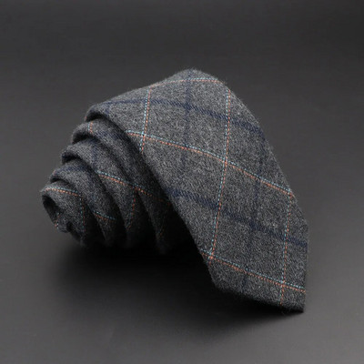 Oriģināla augstas kvalitātes svītraina kokvilnas kaklasaite šaura rūtainā masīvvilnas kaklasaite vīriešiem lietišķiem ballīšu uzvalkiem ballītēm, aksesuārs ar kravu