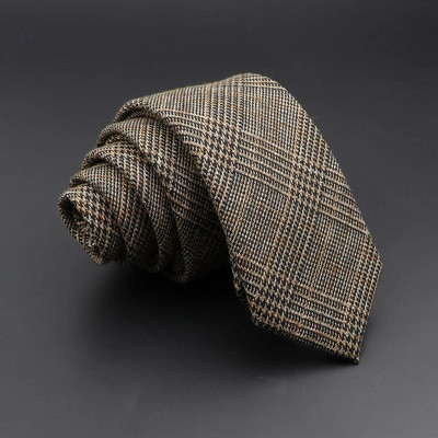 Oriģināla augstas kvalitātes svītraina kokvilnas kaklasaite šaura rūtainā masīvvilnas kaklasaite vīriešiem lietišķiem ballīšu uzvalkiem ballītēm, aksesuārs ar kravu