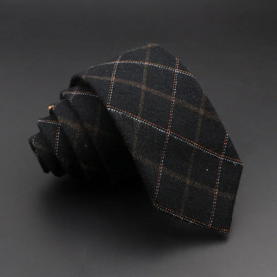 Oriģināla augstas kvalitātes svītraina kokvilnas kaklasaite šaura rūtainā masīvvilnas kaklasaite vīriešiem lietišķiem ballīšu uzvalkiem ballītēm, aksesuārs ar kravu