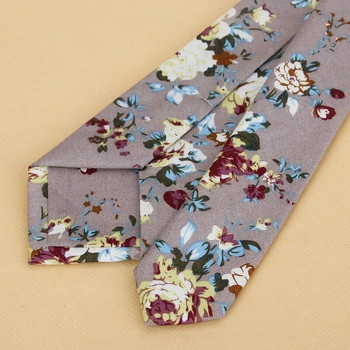 Чисто нова флорална вратовръзка за мъже, тесни ежедневни мъжки вратовръзки за сватбено парти Тесни вратовръзки с цветя за жени с щампа Мъжки вратовръзки