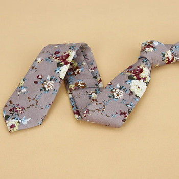 Чисто нова флорална вратовръзка за мъже, тесни ежедневни мъжки вратовръзки за сватбено парти Тесни вратовръзки с цветя за жени с щампа Мъжки вратовръзки