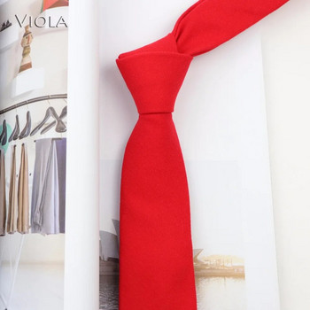 Плътна, мека памучна вратовръзка, цветна 6 см вратовръзка, кльощав червен, син мъжки костюм, бизнес смокинг, парти, сватбен подарък за мъже, аксесоар за вратовръзка