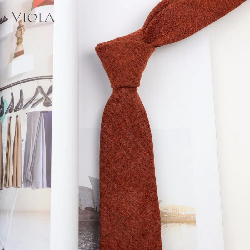 Jednobojna, mekana pamučna kravata, šarena 6 cm kravata, usko crveno plavo muško odijelo, poslovni smoking, svadbeni dar za muškarce, dodatak za kravate