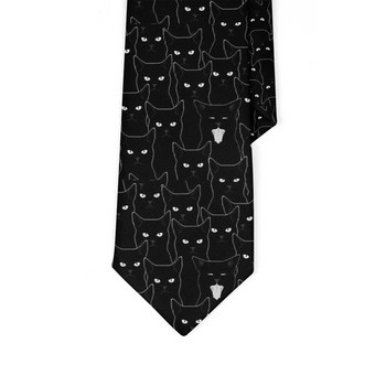 Νέα 8 εκατοστά φαρδιά μαύρη γραβάτα Ανδρικό χαριτωμένο γατάκι γατάκι με σκούρο στυλ Γραβάτες Hip-hop Street πουκάμισο αξεσουάρ Casual επαγγελματικό γαμήλιο πάρτι
