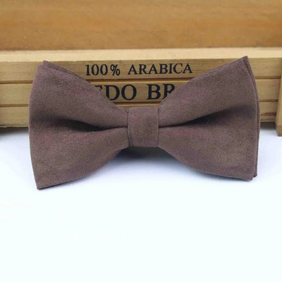 Nouă modă, solidă, micro piele de căprioară, papion pentru bărbați, piele de mire, în carouri, moale, pentru bărbați, fluture Gravata, papion de nuntă pentru bărbați
