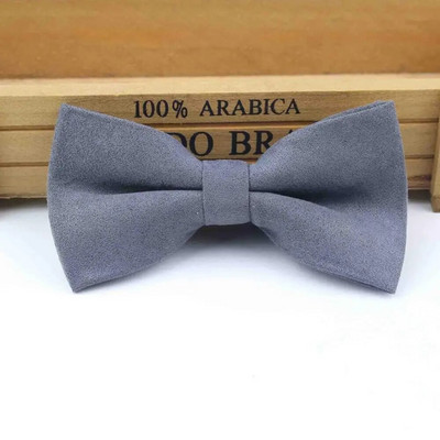 Nouă modă, solidă, micro piele de căprioară, papion pentru bărbați, piele de mire, în carouri, moale, pentru bărbați, fluture Gravata, papion de nuntă pentru bărbați