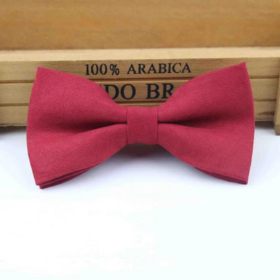 Nouă modă, solidă, micro piele de căprioară, papion pentru bărbați, piele de mire, în carouri, moale, pentru bărbați, fluture Gravata, papion de nuntă pentru bărbați